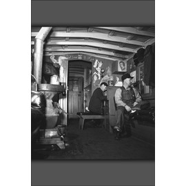 History Galore 24"x36" Gallery Poster, Inside Train Caboose; Chicago & Northwestern Railroad 1943 Jack Delano