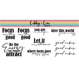 Positive Energy Quotes Planner Sticker | Libby and Lou Sticker Co