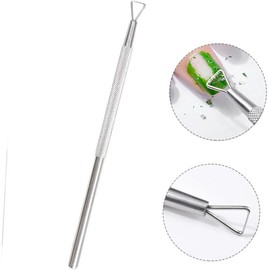 LOORGVEL Nail Art Remover Tool Stainless Steel Triangle Cuticle Pusher Scraper for Manicure