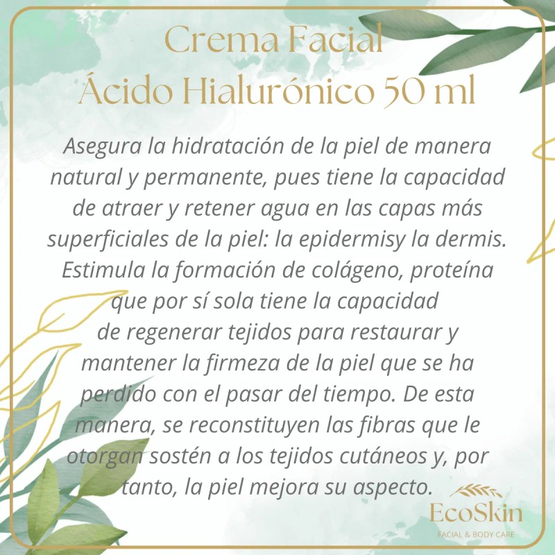 Antiarrugas Humectante Crema Ácido Hialurónico Ecoskin Mixta Día Noche