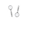 Bohemian Findings 4 Magnifying Glass Charms Antique Silver Tone Two