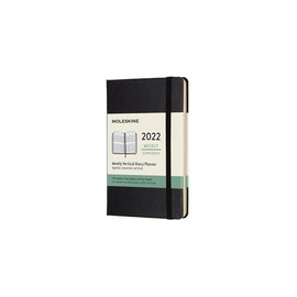 Moleskine Classic 12 Month 2022 Weekly Horizontal Planner, Hard Cover, Pocket (3.5" x 5.5"), Black