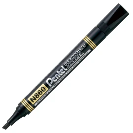 Marcador Permanente Punta Cincel Larga Duración Blíster Pack con 01 Piezas Color Negro- N860BP-A