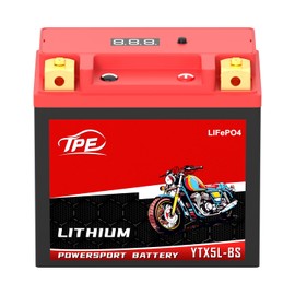 TPE Lithium Motorcycle DLF5L-BS 12V 3Ah LiFePO4 System Life Cycles for ATV, UTV Jet Ski Scooter, Motocross
