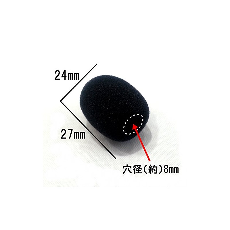 (TUISKU) Microphone Sponges Black Windshield 30 Pcs Set Income Pin