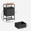 JARHETUN Nightstand Set 2 with Charging Station, Night Stand with
