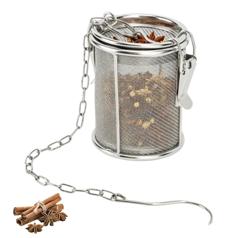 Spice Seasoning Strainer, Large Capacity Stainless Steel Tea Ball Mesh