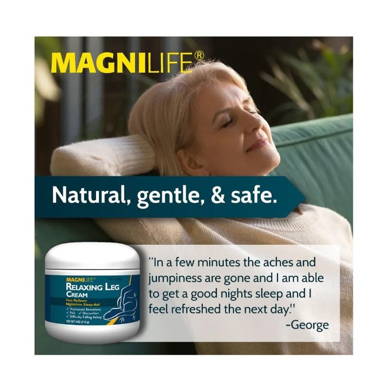MagniLife Relaxing Leg Cream, 4 Oz (2 Pack), Fast-Absorbing Topical