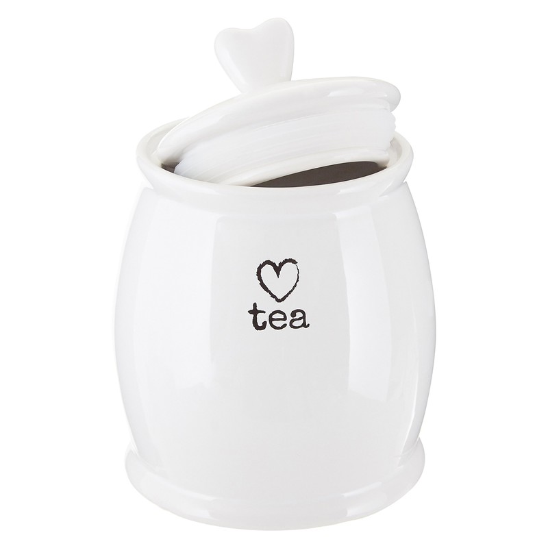 Premier Housewares Charm Tea Canister - White