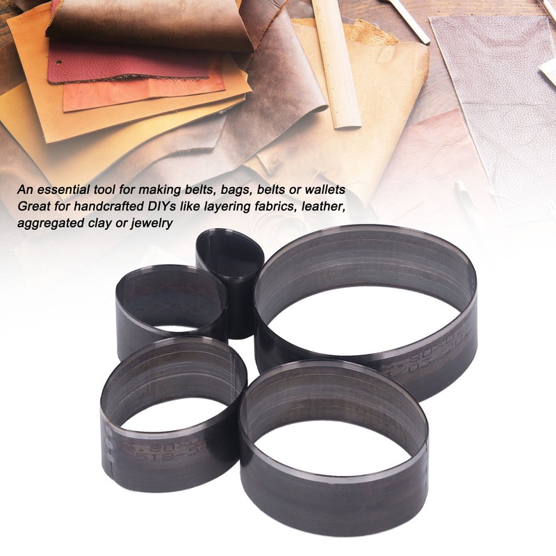 5PCS Leather Die Cutter Egg Shape Oval 20‑60mm Punching Die