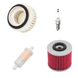 AHL Motorcycle 4TR-14451-00 Air Filter Oil Filter Fuel Filter Spark Plug Compatible with Yamaha XVS1100 Drag Star Classic 1999-2005 XVS1100 V-Star Custom Silverado 2002-2009 Midnight Custom 2007-2009