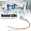 4 Sets PreWired Round LEDs Waterproof 2Color Indicator Common Cathod