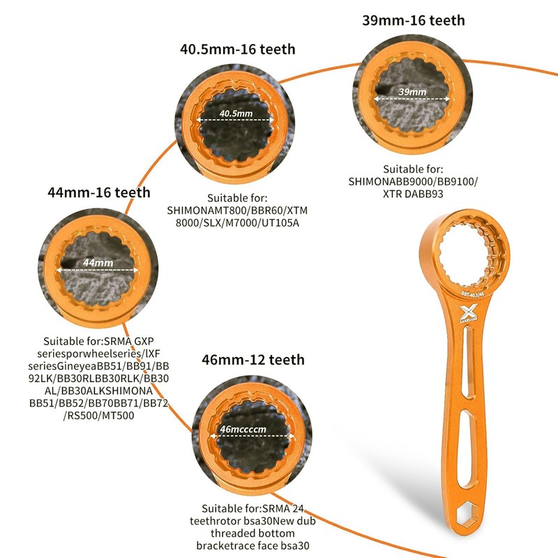 4 in 1 Multifunction Bike Bottom Bracket Tool BB Wrench