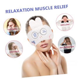 FRCOLOR Plush Sleeping Eye Mask Lightweight Cooling Blindfold for Travel Hotels and Home Use Comfortable Heat Therapy Eye Mask to Block Light and Eye Fatigue Cute Design