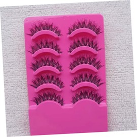 Baluue Handmade Natural False Eyelashes 5 Sets for Glamorous Eyes Natural Look for Parties and Weddings