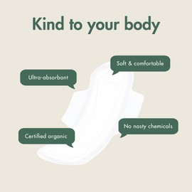 Eco by Naty Incontinence Pads for Women – Pads for Sensitive Bladder, Absorbent and Discreet Eco Friendly Pads Extra (10 Count)