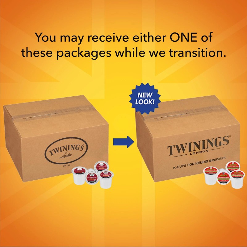 Twinings Decaffeinated English Breakfast Tea K Cup Pods 56 Count