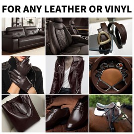 SHADAIWUYU 8.5oz Leather Recoloring Balm with 100ml Mink Oil,Dark Brown Leather Repair kit for Furniture and Car Interior,Leather Couch Scratch Repair,Leather Dye Paint,Mink Oil for Leather