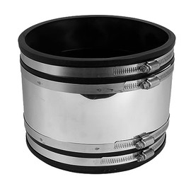 Fernco 1001-44RC Shielded PVC Pipe Coupling for Clay to Clay Plumbing Connections