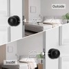 NCSEN Coastal Interior Door Knobs with Push Lock, Matt Black