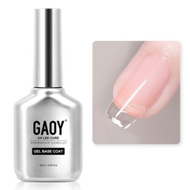 GAOY- Capa base de gel para esmalte de uñas en gel, 16 ml, base transparente que no se borra para un arte de uñas en gel UV de larga duración DI