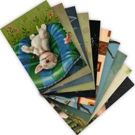 Inkognito Set of 10 Postcards A6 Animals | Postcard Mix Animal Greetings No. 1 by Suzan Visser | Postcards with Wit and Charm