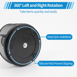 CRITIVE-S 360° Rotating Pen Holder for Desk, Pen Pot desk tidy organiser 5 Compartments, Makeup Brush Holder Pencil Pot, Makeup Skincare Organiser Stationery Storage Organiser for Office School Home