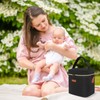 Mancro Breastmilk Cooler Bag Travel, Fits 4 Baby Bottles Up