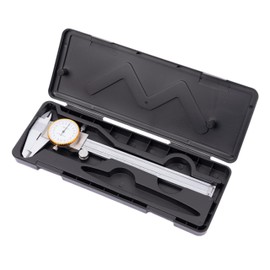 HFS(R) Caliper Measuring Carbon Steel Pocket Caliper 5.9 inches (150 mm) Outer Diameter Inner Diameter Step Measuring Vernier Dial Caliper with Dial