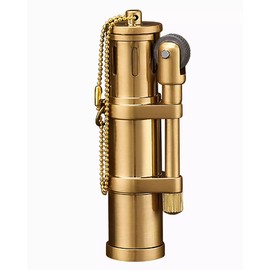 Wheel Vintage Oil Lighter Kerosene Creative Candle Lighters for Collection Gift (Gold)