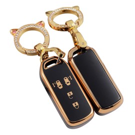 [ZANEKO] N-BOX Key Case Compatible with Honda N-BOX N-ONE N-WGN N-WGN Smart Key Case NBOX Custom N-VAN JF1 JF2 JF3 JF4 Key Cover Key Holder, Black