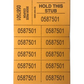 The Ticket Gurus Auction Tickets-10 Number-250ct (Sunflower Gold)