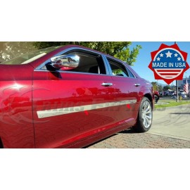 Trims Express-Made in USA fit:2011-2023 Chrysler 300/300C 4Pc Stainless Flat Body Side Molding Trim 2"