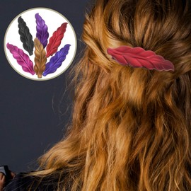 FOMIYES 6 Pack Frosted Leaf Shape Hair Clips Boys and Girls Decor Hair Barrettes Ornaments for Dreads