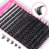 wiwoseo Russian Cluster Lashes Kit Individual Lashes Kit DIY Lash