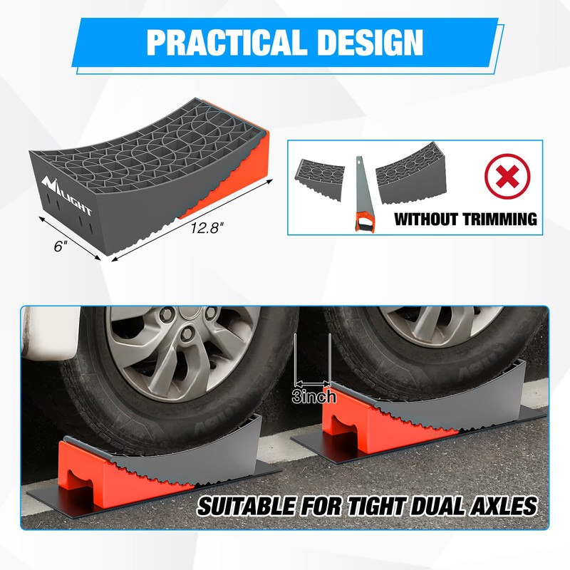 Nilight RV Leveler - 2 Pack Camper Leveling Blocks Ramp