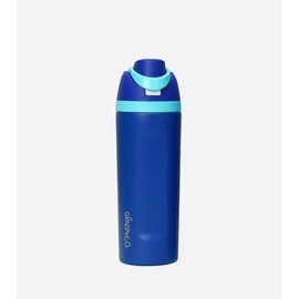 O'Mango Stainless Steel Sports Water Bottle with Straw, Double-Layer SIP-UP design and Handle to carry (Blue)