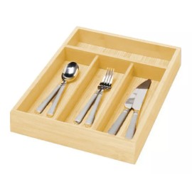 Clicmania Organizador De Cubiertos Madera Cajon Cocina Divisiones
