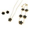 OSIRIDEH2 Clover Jewelry Set 18K Gold Plated Stainless Steel Necklace