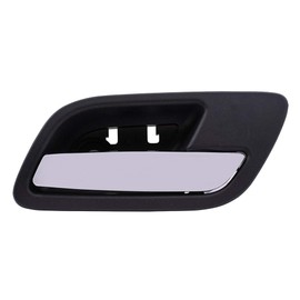 AutoandArt Brock Replacement Passengers Rear Inside Interior Door Handle Chrome Lever with Black Housing Compatible with Silverado Sierra Escalade Suburban Tahoe Yukon 15939084
