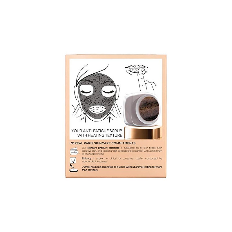 LOreal Paris Mascarilla exfoliante de azucar con cafe kona pure