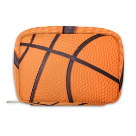 LLCXCSI Kids Toiletry Bag for Boys, Small Cute Basketball Texture Wash Bag for Little Young Boys Waterproof Cosmetic Weekender Bag Toddler Traveling Toiletries