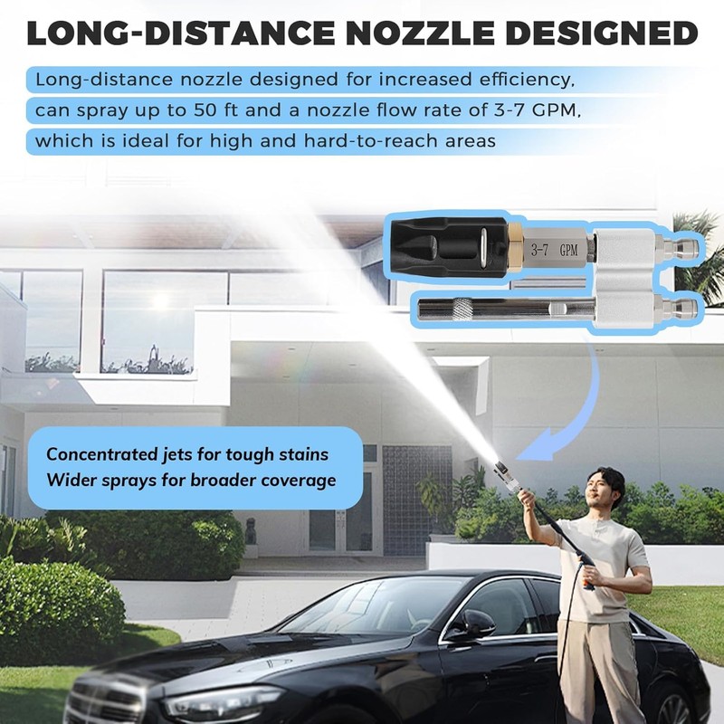 Adjustable Shooter Tip M5 Twist Nozzle for Pressure Washer, 3-7