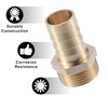A ABSOPRO Hose Connection 3/4 Inch Hose Nozzle Brass Barbed