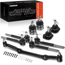 A-Premium Set of 9, Front Upper & Lower Ball Joint, Inner & Outer Tie Rod End, Compatible with Chevy Blazer 95, S10 82-85, S10 Blazer 83-94, GMC Jimmy 92-95, S15 82-90, S15 Jimmy 83-91, Sonoma 91-95