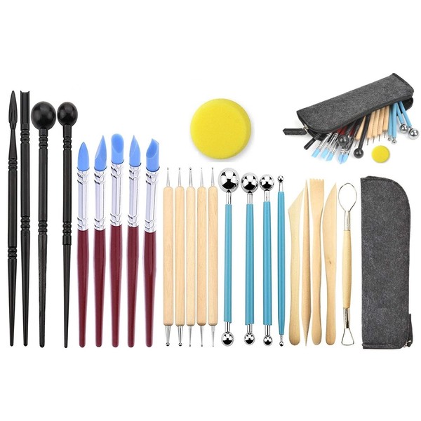 Jaybva Ball Stylus Dotting Sculpting Art Painting Kit Polymer Clay
