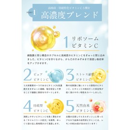 [High absorption x persistence] Liposomal vitamin 5C supplement 30 Packages | 5 High Concentrations of Vitamin C1066 mg Liposome Vitamin Persistent Vitamin artificial sweetener-free