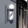 DNYSYSJ Barber Pole Light, Wall-Mounted, Black, White, 26.8x10inch, 110V