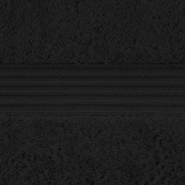 SUPERIOR Luxury Cotton Bath Towel Set - 6-Piece Towel Set, Premium Egyptian Cotton Towels, Black