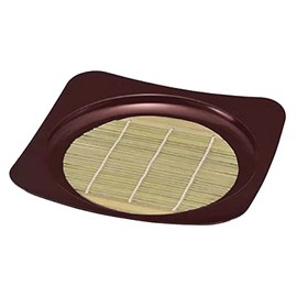 J-kitchens Soba Bowl, Zaru Soba, Round Corner Full Moon Soba Plate, Shintomi, Crack-resistant, Resin, 8.7 x 8.7 x 1.2 inches (22 x 22 x 3 cm), Made in Japan